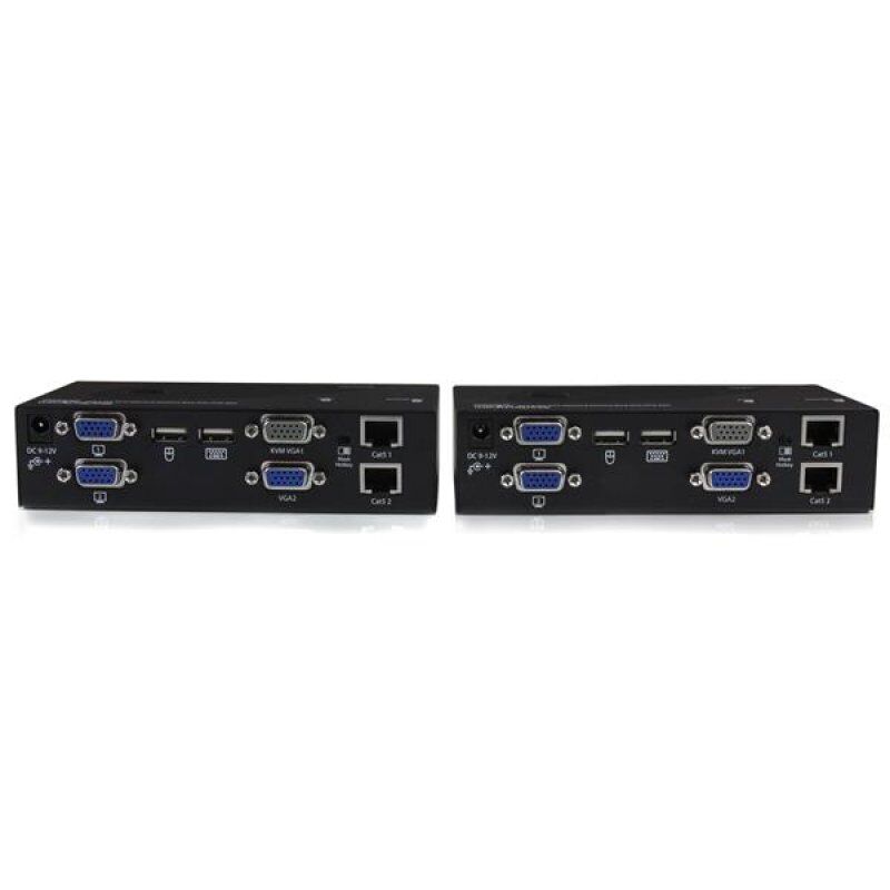 StarTech.com Switch Commutateur KVM USB VGA double 200m 2 x cable cat 5 - Extendeur de console