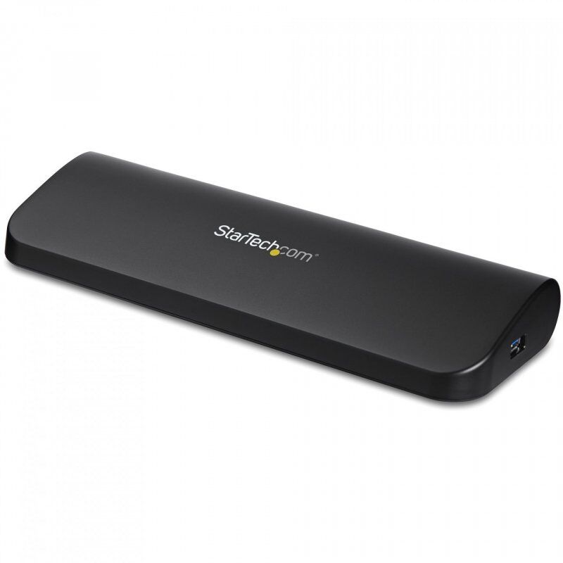 StarTech.com Station d'Accueil pour Ordinateur Portable USB 3.0 à Double Écran avec HDMI/DVI/VGA, Hub USB-A 3x, GbE, A