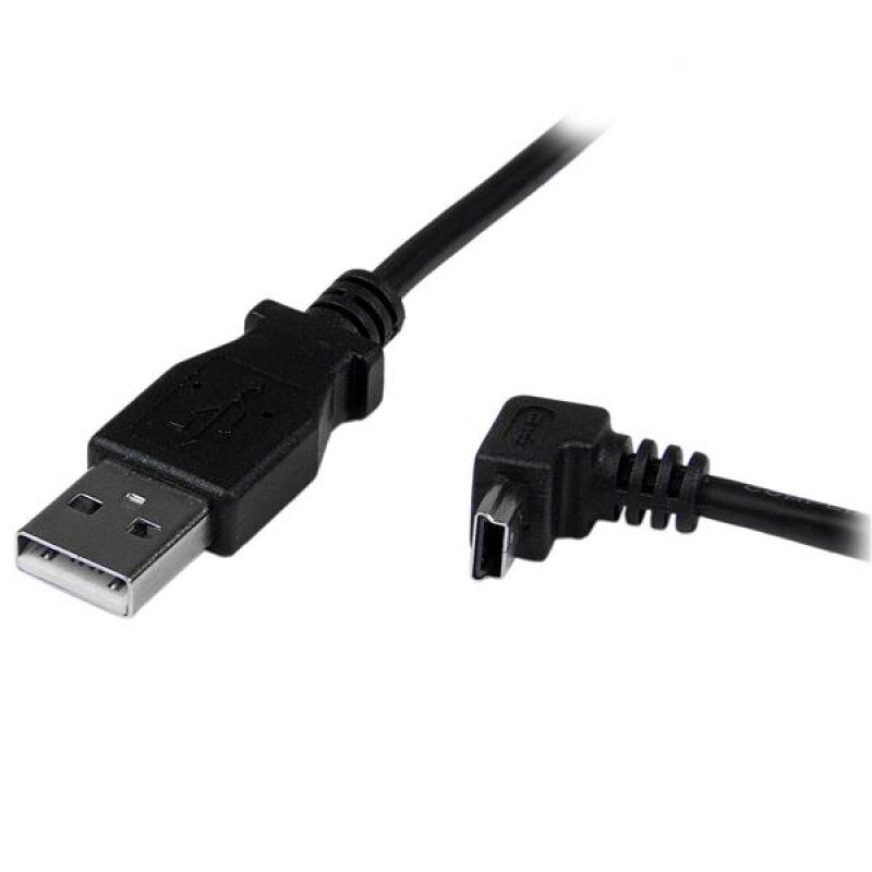 StarTech.com 2m USB auf Mini USB Anschlusskabel abgewinkelt - USB A zu Mini B Kabel - 1 x USB A (St), 1 x USB Mini B (S