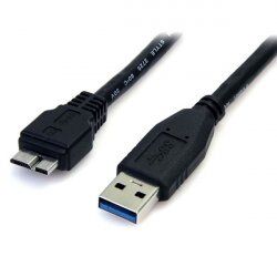StarTech.com 0,5m USB 3.0 A auf Micro B Kabel - St/St - Schwarz - 50cm SuperSpeed USB 3.0 Anschlusskabel - Stecker / St