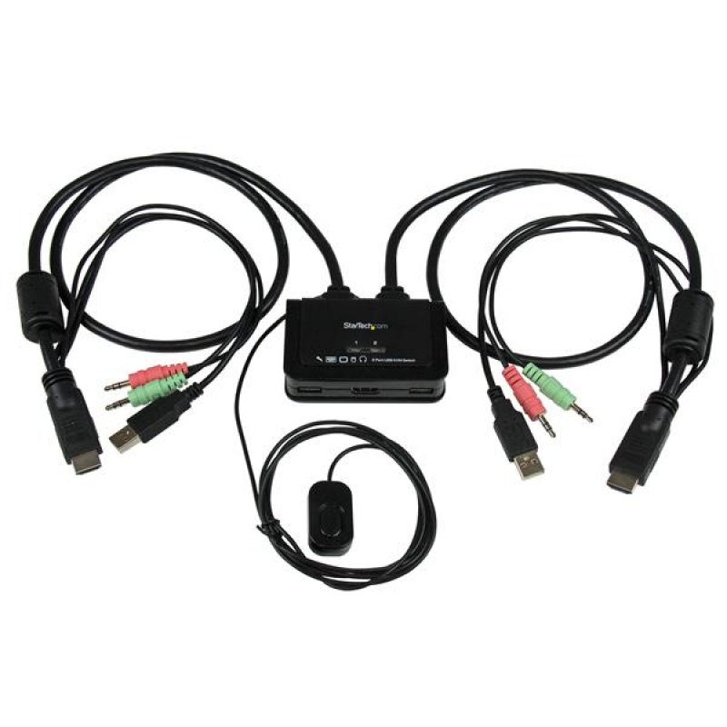SWITCH /COMMUTATEUR KVM 2 PORTS USB HDMI AUDIO ET CABLES