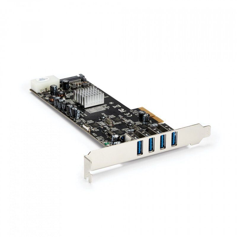 StarTech.com 4 Port USB 3.0 PCIe Card w/ 4 Dedicated 5Gbps Channels (USB 3.1 Gen 1) - UASP - SATA / LP4 Power - PCI Expr