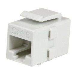 StarTech.com White Cat 6 RJ45 Keystone Jack Network Coupler F/F - RJ45 Coupler - Cat6 Coupler - F/F Cat6 Keystone Jack 
