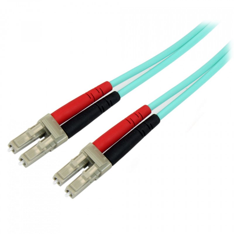 StarTech.com Fiber Optic Cable - 10 Gb Aqua - Multimode Duplex 50/125 - LSZH - LC/LC - 10 m~10m (30ft) LC/UPC to LC/UPC 