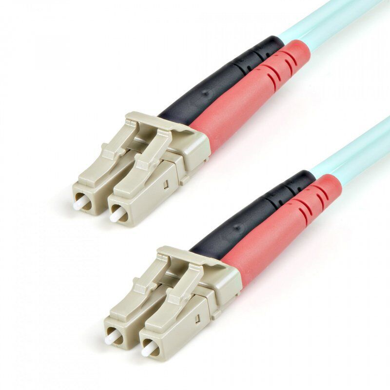 1M 10GB AQUAMULTIMODE 50/125 DU PLEX FIBER PATCH CABLE LC/LC