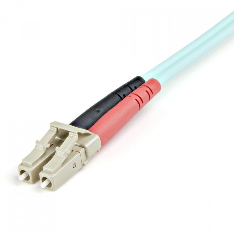 StarTech.com Câble Fibre Optique Multimode 1m LC/UPC à LC/UPC OM3, Fibre Zipcord Full Duplex 50/125µm, Réseaux 100G,