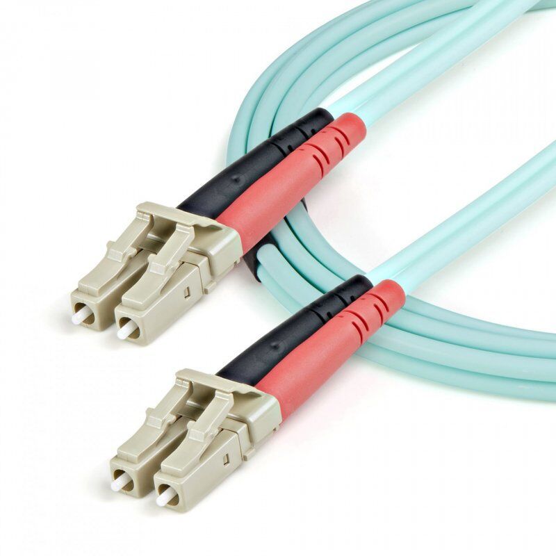 1M 10GB AQUAMULTIMODE 50/125 DU PLEX FIBER PATCH CABLE LC/LC