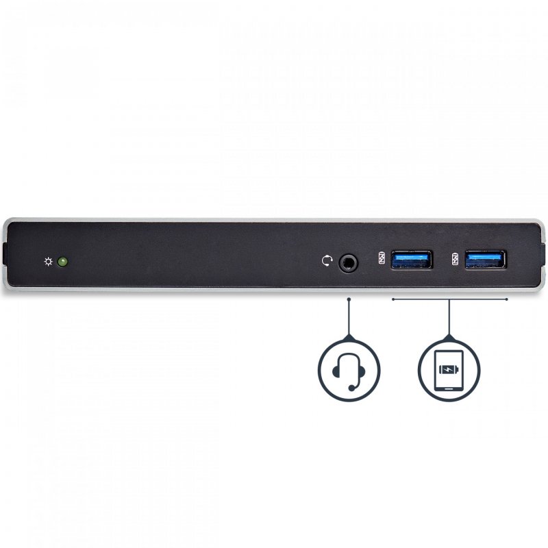 StarTech.com Station d'Accueil USB 3.0 pour Deux Écrans avec Adaptateurs DVI vers VGA et HDMI, 5x USB 3.0 et Audio - St