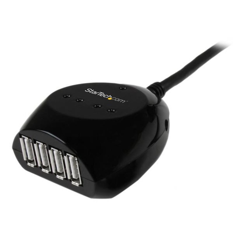 StarTech.com Câble USB 2.0 actif de 15m - Rallonge USB 2.0 avec hub à 4 ports - Noir