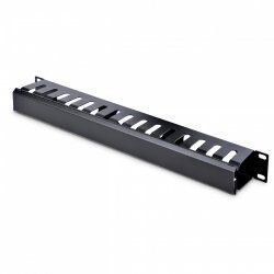 StarTech.com Horizontal 1U Server Rack Cable Management Finger Duct w/ Cover - 19" Network Rack Wire Duct Raceway Panel 