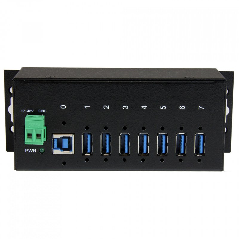 StarTech.com 7-Port Industrial USB 3.0 Hub with ESD Protection~7-Port USB 3.0 Hub (5Gbps) - Metal Industrial USB-A Hub w