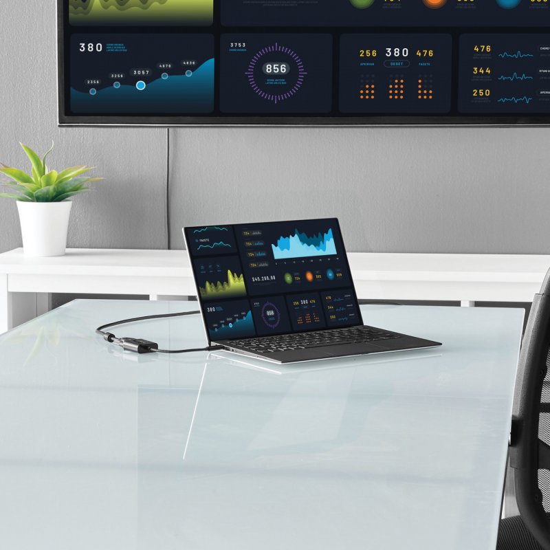 ADAPTATEUR VIDEO USB-C VERS VGA - M/F - 1920X1200 - NOIR