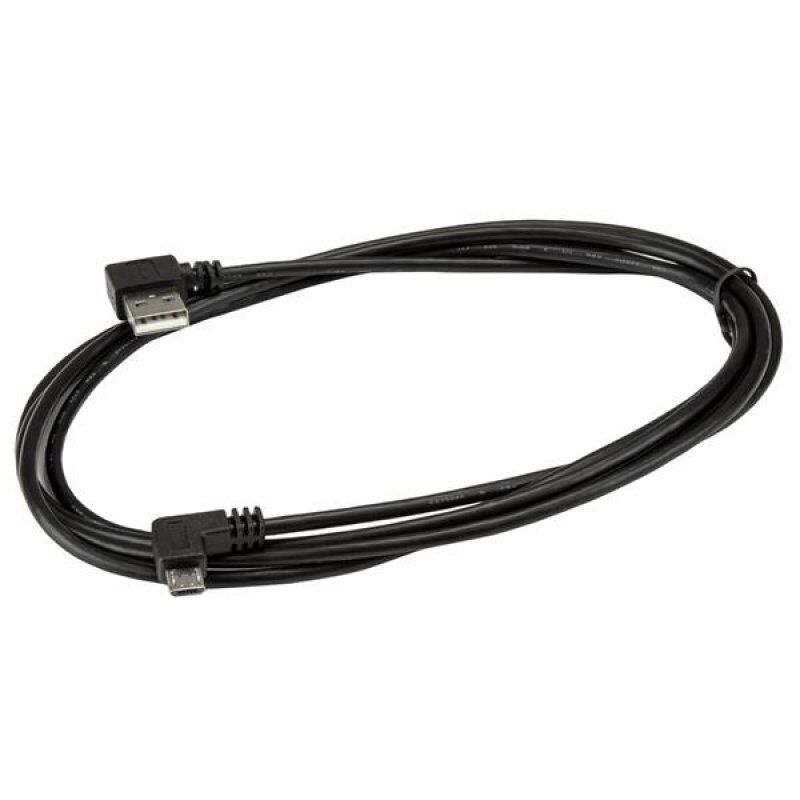 CABLE USB A VERS MICRO B DE 2 M AVEC CONNECTEURS A ANGLE DROIT