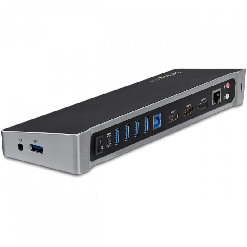 StarTech.com Station d'Accueil USB 3.0 à 3 Écrans avec 2x 4K DisplayPort et HDMI - Hub USB-A à 5 Ports (1x Fast-Charg