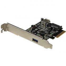 CARTE PCIE A 2 PORTS USB 3.1 - 1 EXTERNE 1 INTERNE - USB-A