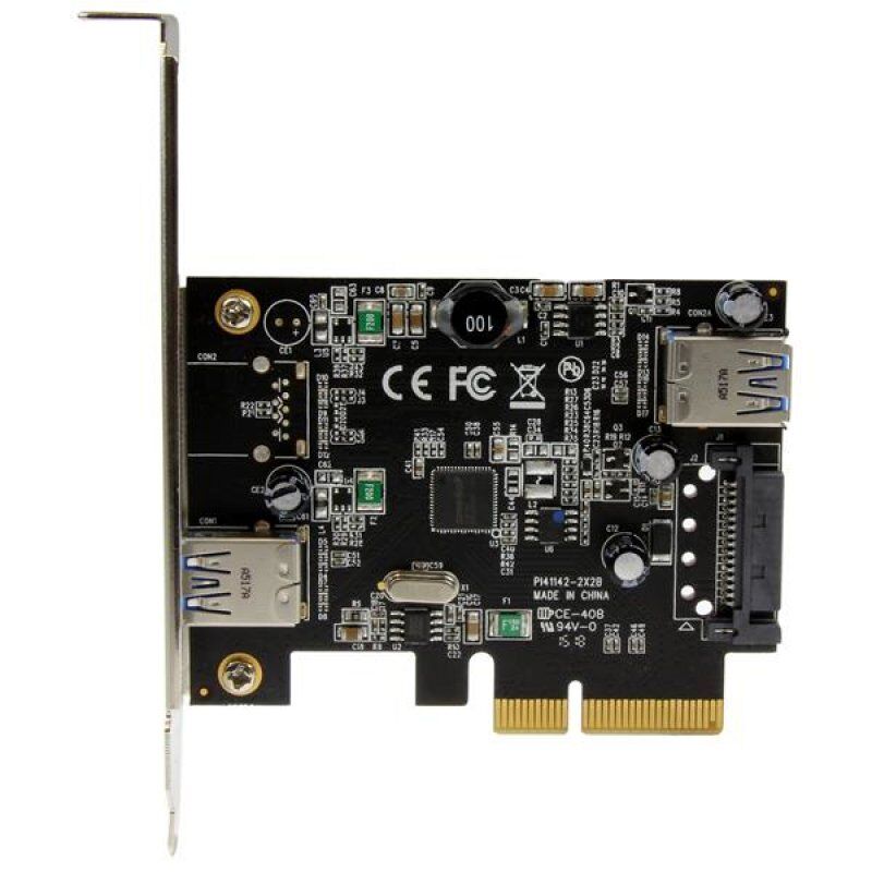 CARTE PCIE A 2 PORTS USB 3.1 - 1 EXTERNE 1 INTERNE - USB-A