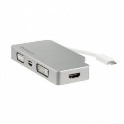 StarTech.com USB C Multiport Video Adapter with HDMI, VGA, Mini DisplayPort or DVI - USB Type C Monitor Adapter to HDMI 