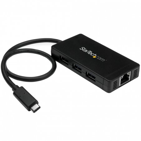 StarTech.com Hub USB-C à 3 ports avec Gigabit Ethernet - USB-C vers 3x USB-A - USB 3.0 - 5Gbps - Adaptateur d'alimentat