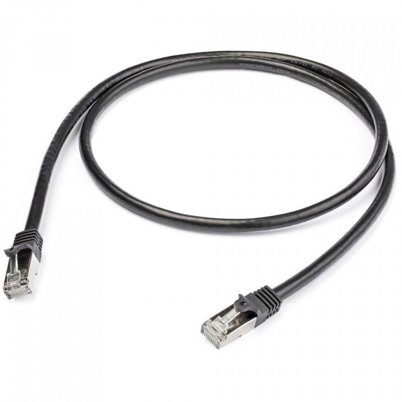 CABLE RESEAU CAT6 SFTP SANS CROCHET DE 1 M - M/M - NOIR