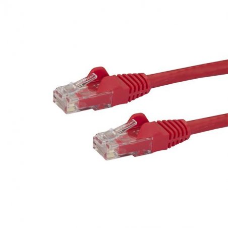 CABLE RESEAU CAT6 UTP SANS CROCHET DE 10 M - M/M - ROUGE
