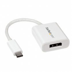 StarTech.com Adaptateur vidéo USB-C vers DisplayPort - M/F - 4K 60 Hz - Blanc