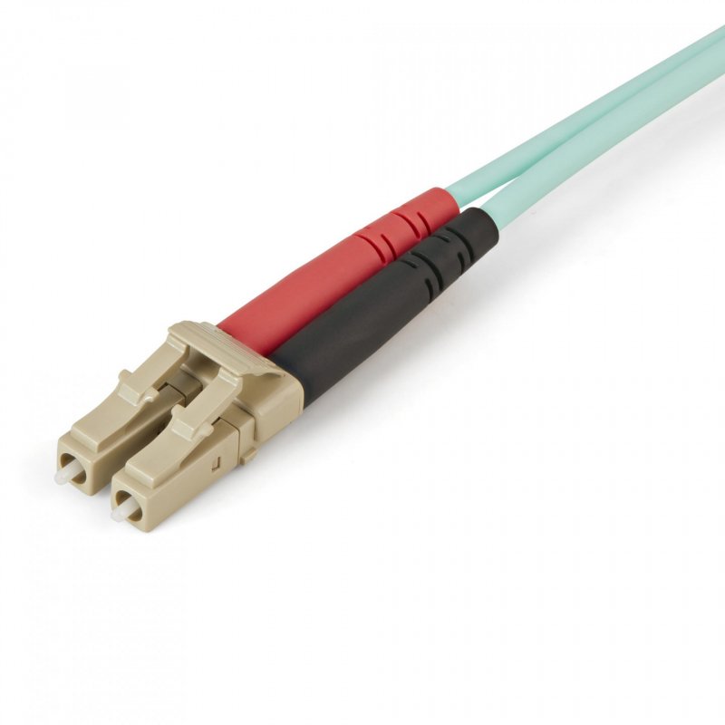 StarTech.com Aqua OM4 Duplex Multimode Fiber Optic Cable - 100 Gb - 50/125 - LSZH - LC/LC - 1 m~1m (3ft) LC/UPC to LC/UP