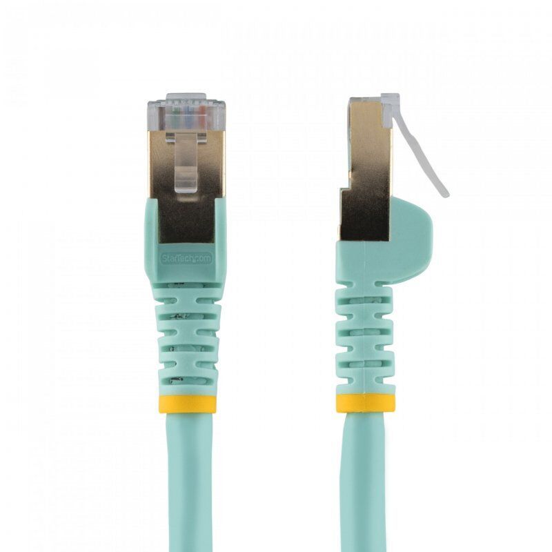 StarTech.com Câble réseau Cat6a STP blindé sans crochet de 3 m - Aqua