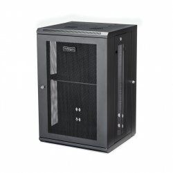 StarTech.com 18U 19" Wall Mount Network Cabinet - 16" Deep Hinged Locking IT Network Switch Depth Enclosure - Assembled 