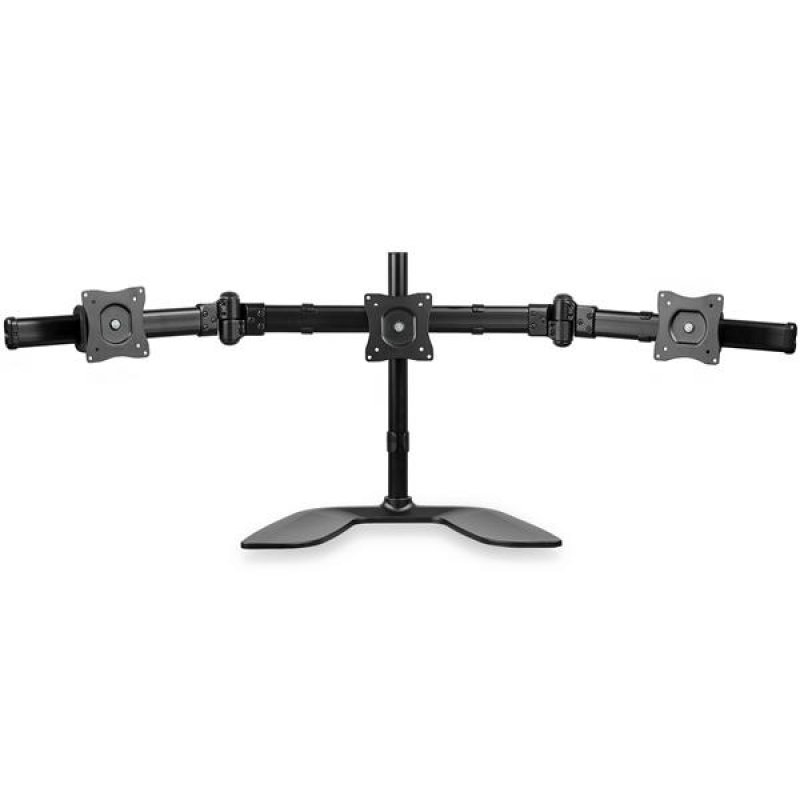 TRIPLE MONITOR DESKTOP STAND STEEL - FOR UP TO 27IN MONITORS