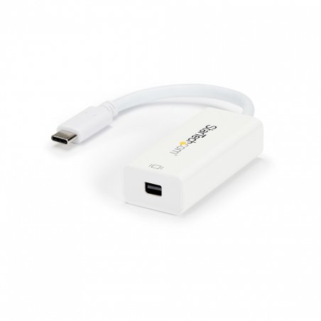 StarTech.com USB-C to Mini DisplayPort Adapter - 4K 60Hz - White - USB 3.1 Type-C to Mini DP Adapter - Upgraded Version 