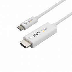 StarTech.com 1m USB-C auf HDMI Kabel - Monitorkabel - 4K bei 60Hz - USB Typ C zu HDMI Kabel - Weiß - externer Videoadap