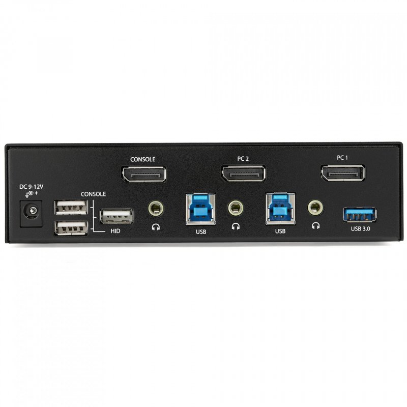 2 PORT DISPLAYPORT KVM SWITCH 4K60HZ - USB 3.0 HUB - TAA COMP