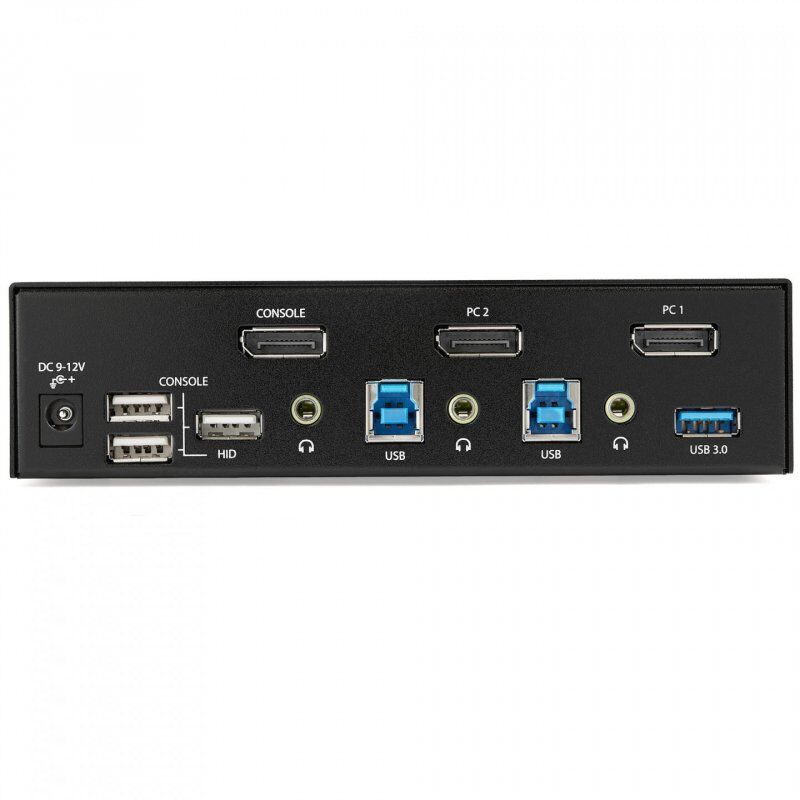 StarTech.com 2 Port DisplayPort KVM Switch - 4K 60Hz - Single Display - Dual Port UHD DP 1.2 USB KVM Switch with Integra