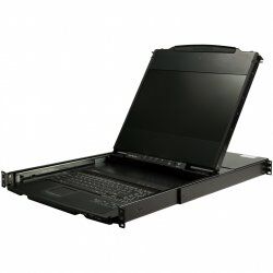 17IN HD RACKMOUNT KVM CONSOLE DUAL RAIL 1080P KVM DVI/VGA