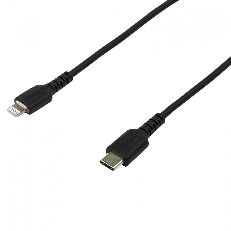 StarTech.com 6 foot (2m) Durable Black USB-C to Lightning Cable - Heavy Duty Rugged Aramid Fiber USB Type A to Lightning
