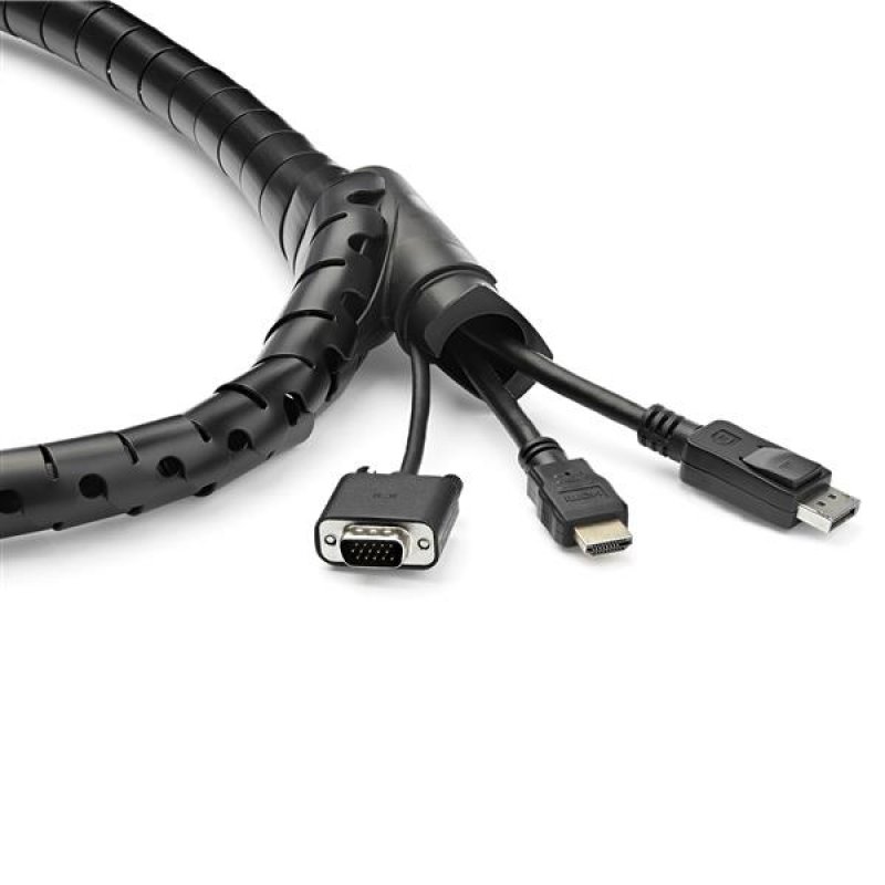 StarTech.com 1.5 m (4.9 ft.) Cable-Management Sleeve - Spiral - 25 mm (1 in.) Diameter