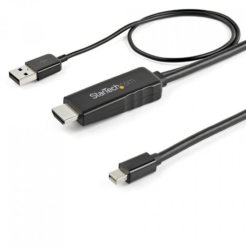 StarTech.com 6ft (2m) HDMI to Mini DisplayPort Cable 4K 30Hz - Active HDMI to mDP Adapter Converter Cable with Audio - U