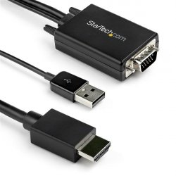 2M (6FT.) VGA TO HDMI ADAPTER - USB AUDIO - 1080P RESOLUTIO