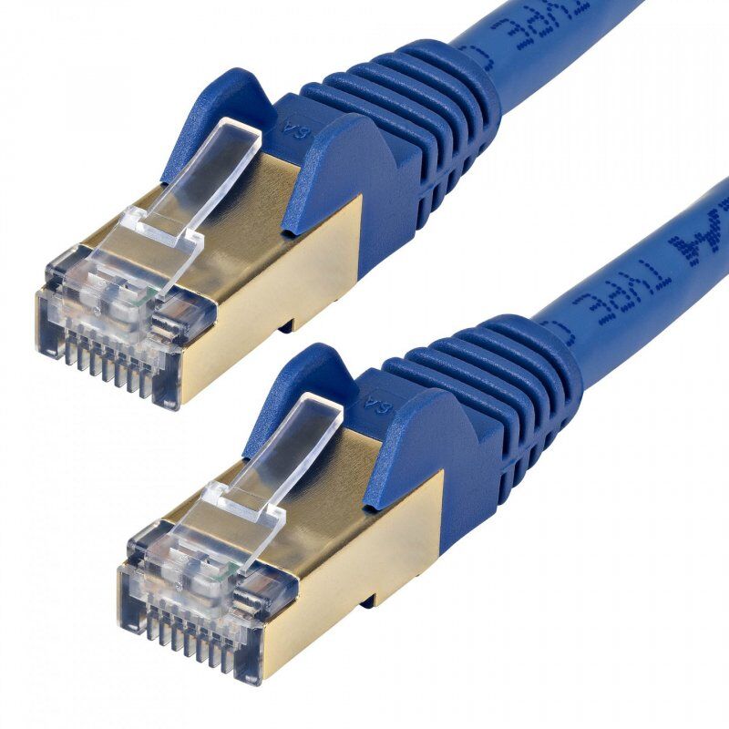 StarTech.com Cordon de raccordement CAT6a - 1,5 m - Sans crochet - Câble patch RJ45 - Bleu