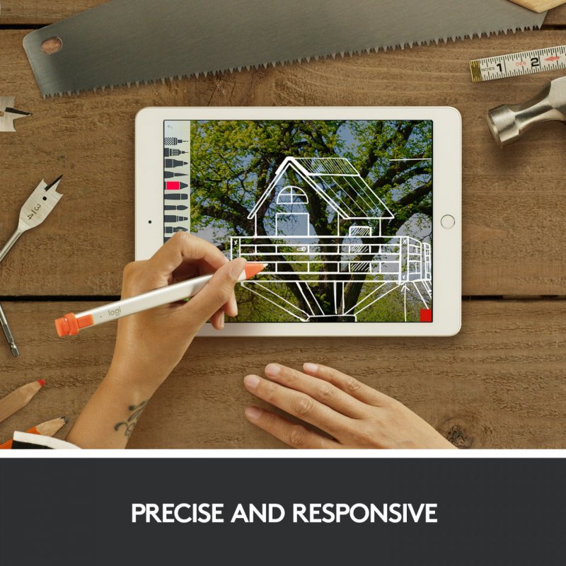 Logitech Crayon - Digitaler Zeichenstift für Apple iPads (ab 2018)