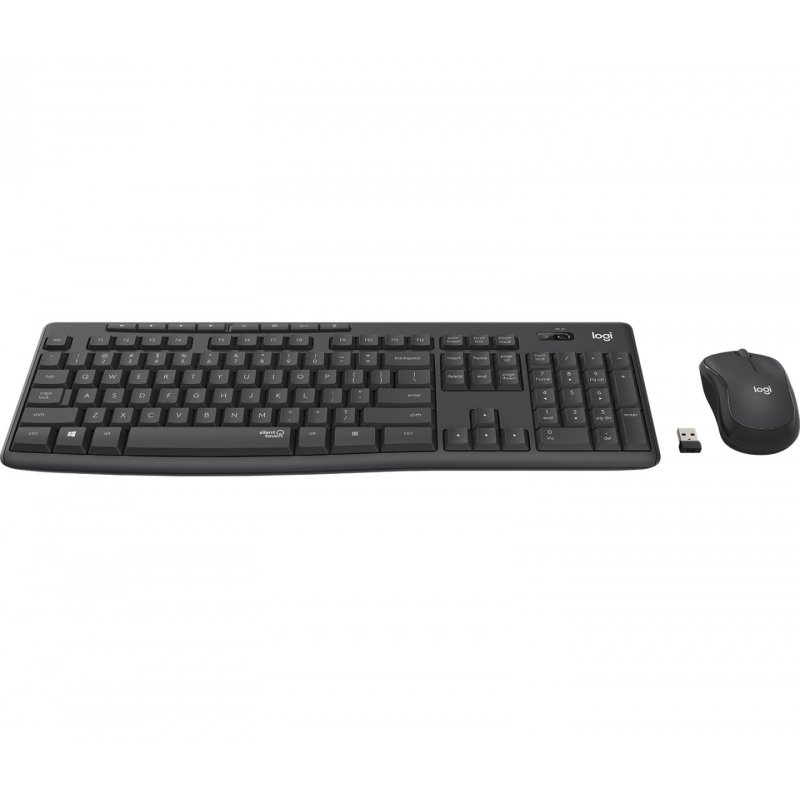 Logitech MK295 Silent Wireless Combo clavier Souris incluse USB QWERTY Italien Graphite