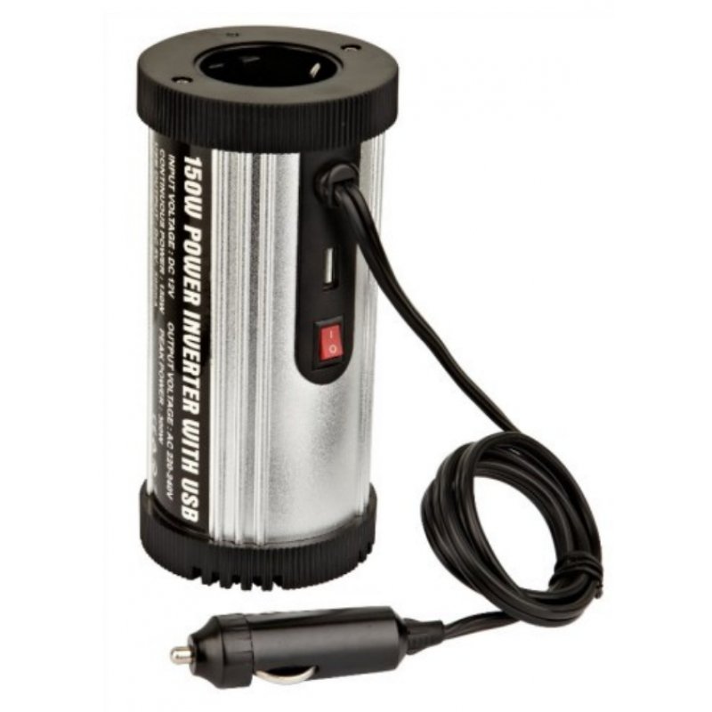 DLH DY-SU1562T power adapter/inverter Auto 150 W Aluminium, Black