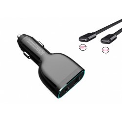 CAR CHARGER USB-C 60W POWER DELIVERY AND QUICK CHARGE 3.0