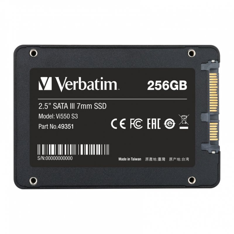 Verbatim compatible Vi550 - Solid-State-Disk - 256 GB - SATA 6Gb/s