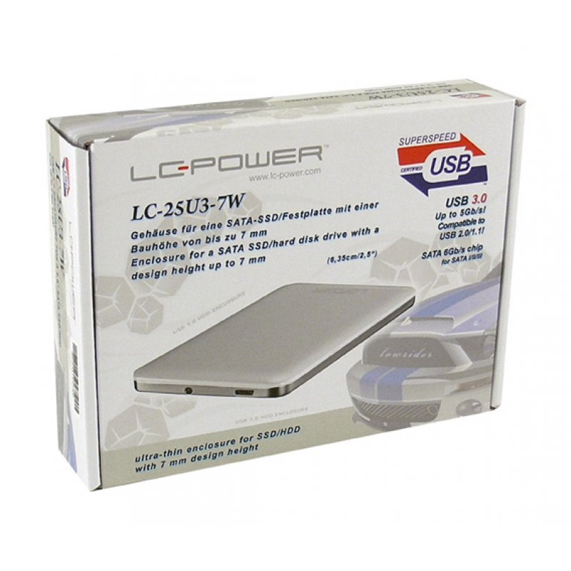 LC Power compatible LC-25U3-7W - Speichergehäuse - SATA 6Gb/s - USB 3.0