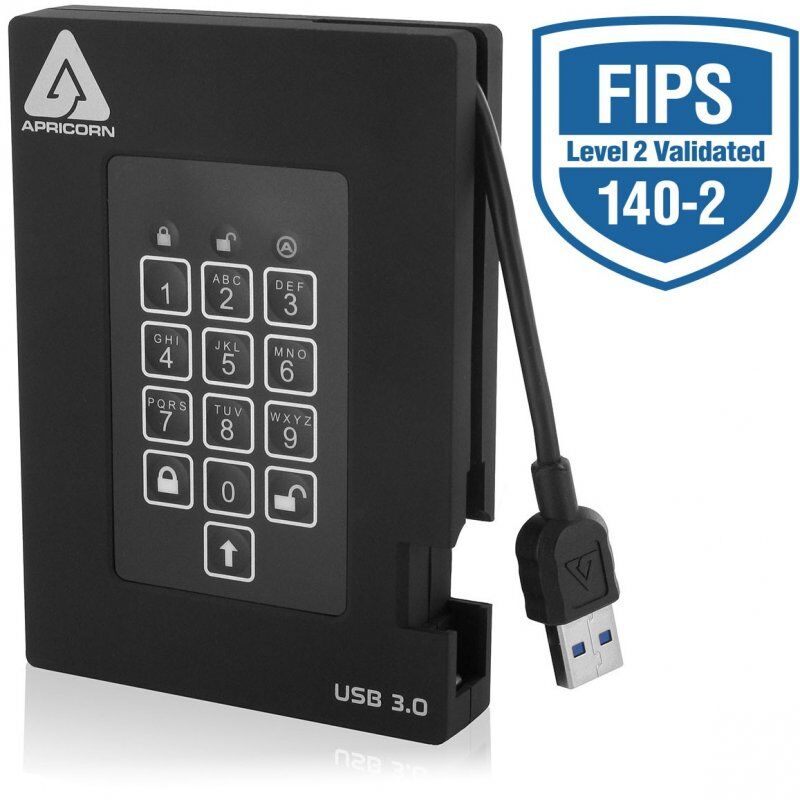 Apricorn compatible Aegis Padlock Fortress A25-3PL256-2000F - Festplatte - 2 TB - USB 3.0