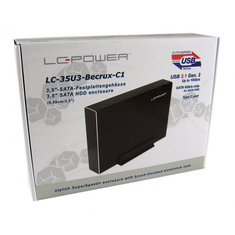LC Power compatible LC-35U3-Becrux-C1 - Speichergehäuse - SATA 6Gb/s - USB 3.1 (Gen 2)