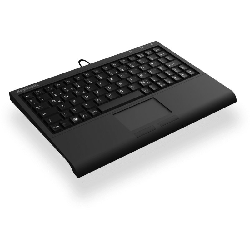 KeySonic ACK-3410 - Tastatur - mit Touchpad - Deutsch - Schwarz