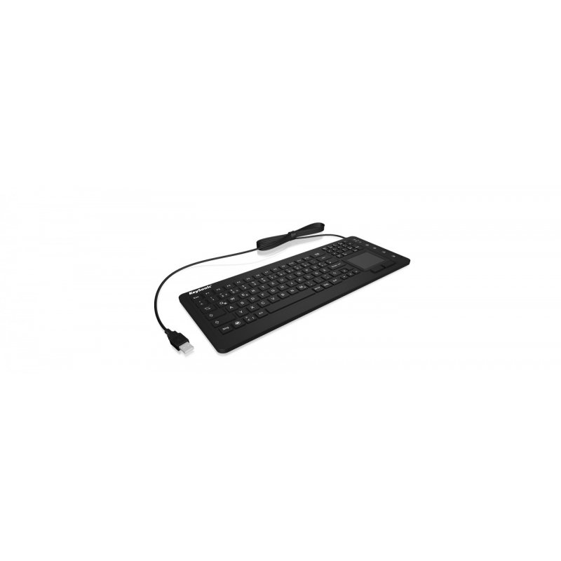 RaidSonic compatible KeySonic KSK-6231INEL - Tastatur - mit Touchpad - Deutsch - Schwarz