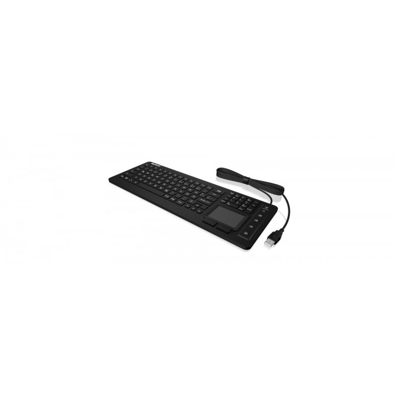 RaidSonic compatible KeySonic KSK-6231INEL - Tastatur - mit Touchpad - Deutsch - Schwarz